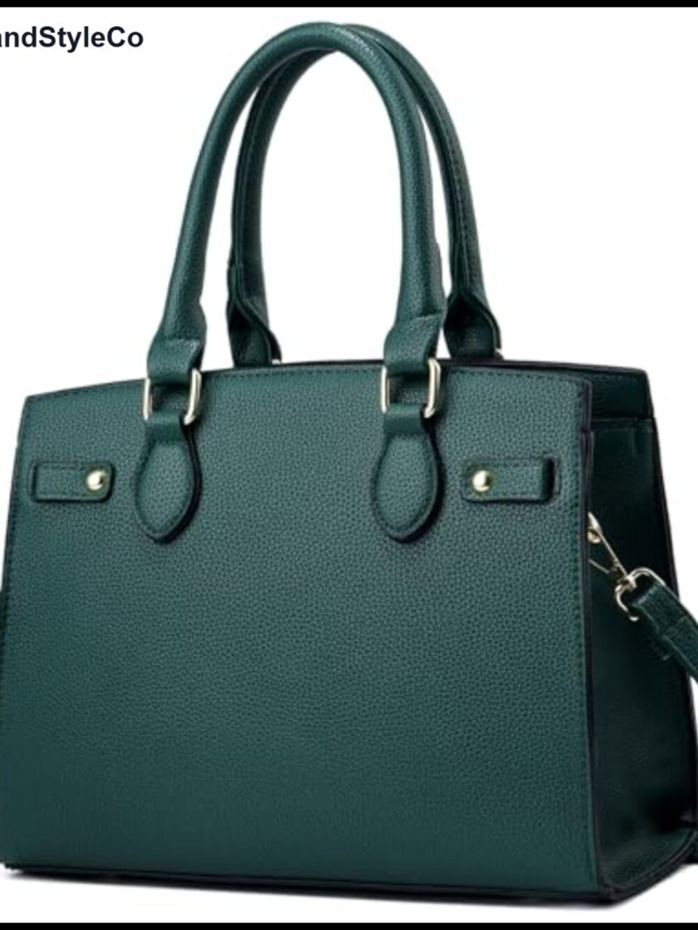Faux Leather Satchel Tote Handbag Top Handle Shoulder Bag with Adjustable Strap